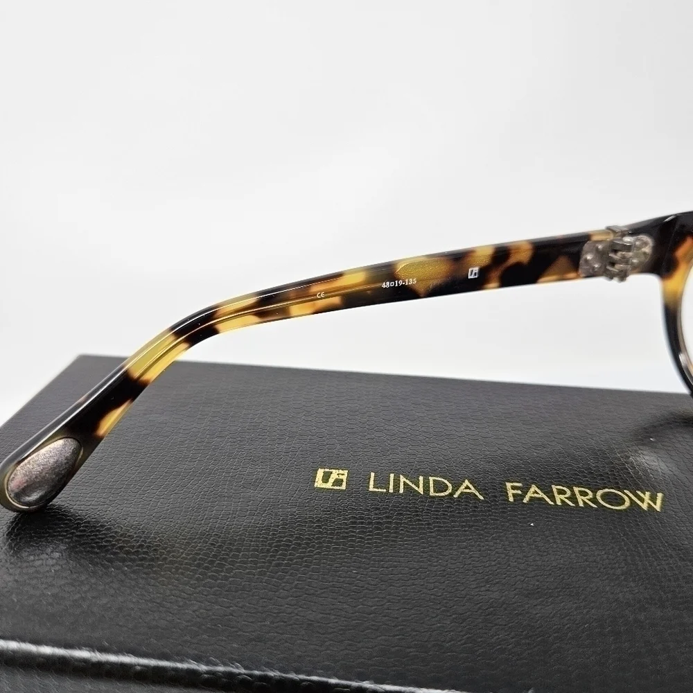 Linda Farrow x Ann Demeulemeester Tortoiseshell Oval Optical Eyeglass Frame